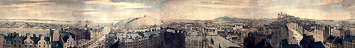 A portion of the Robert Barker Edinburgh Panorama (1792). (acweb.cs.depaul.edu)